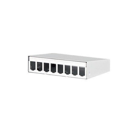 Módulo metz connect montado en superficie carcasa blanco puro 8 puertos, vacío