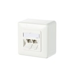 Metz connect 130b11d20002-e toma de corriente rj-45 blanco