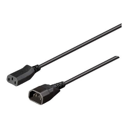 Cable de extensión iec bachmann c14/c13, 1 m, negro