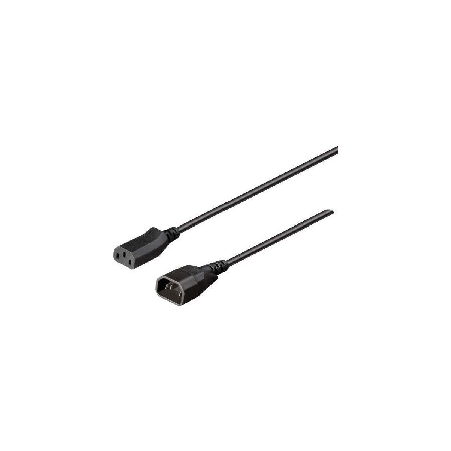 Cable de extensión iec bachmann c14/c13, 1 m, negro