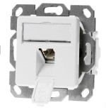 Toma telegärtner amj45 8 k up / 50 cat.6a blanco alpino