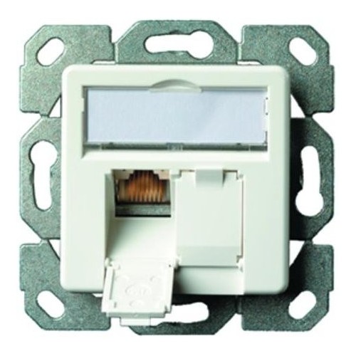 Toma telegärtner amj45 8/8 k up / 50 cat.6a blanco alpino