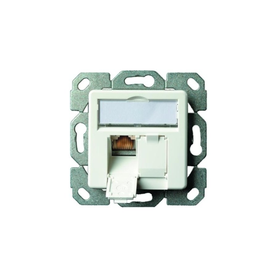 Toma telegärtner amj45 8/8 k up / 50 cat.6a blanco alpino