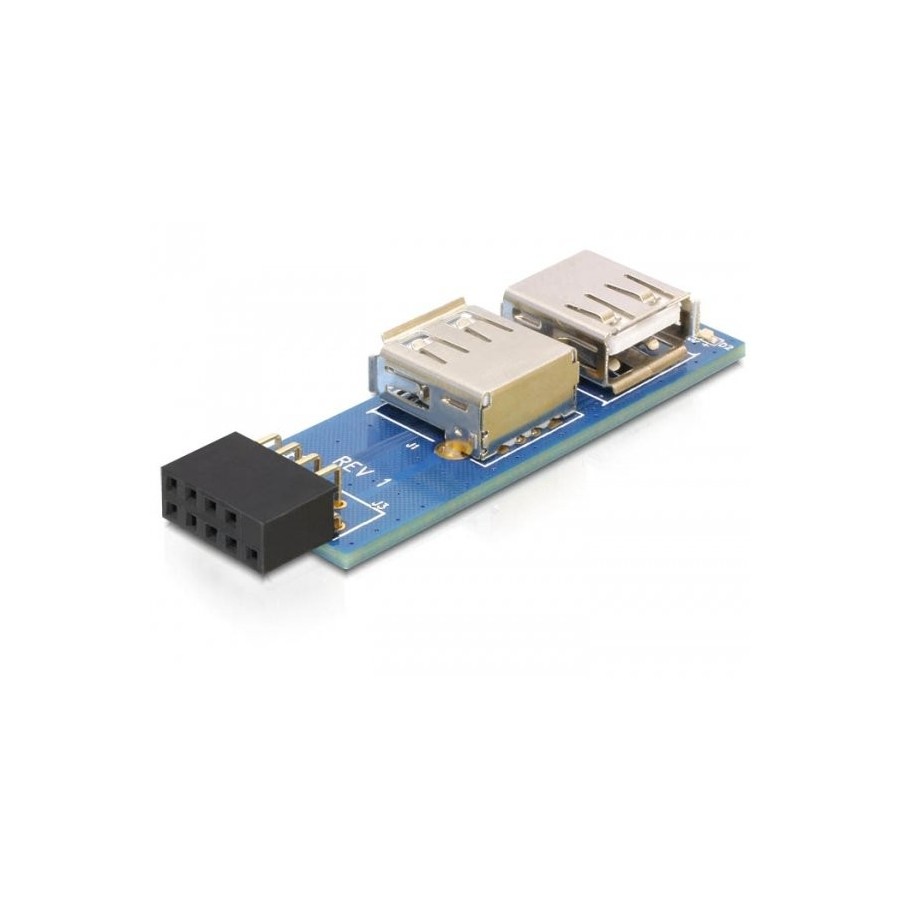 Delock usb pin header hembra  2 x usb 2.0 hembra
