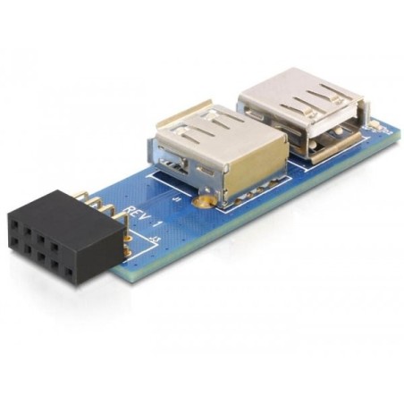 Delock usb pin header hembra  2 x usb 2.0 hembra