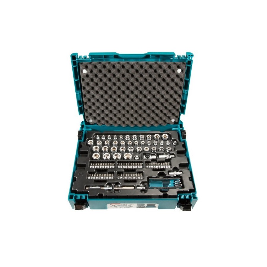 Juego de herramientas manuales e-08713, makita  120 piezas e-08713