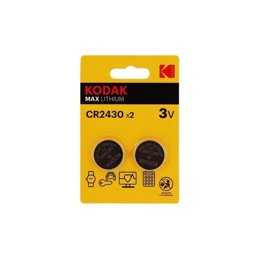 Pilas kodak max cr 2430 litio  blister x 2 piezas.
