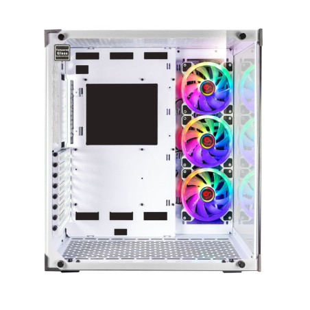 Caja pc talius atx gaming cronos blanca rgb cristal templado usb 3.0