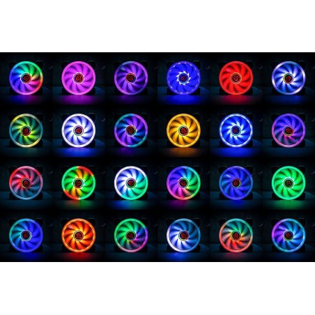 Ventilador auxiliar rgb blanco iris spectrum 12cms
