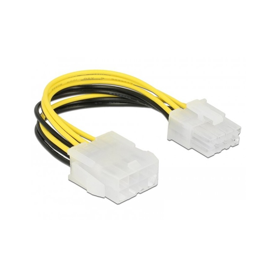Delock 85451 cable de alimentación 8 pines m/h 15cm