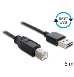 Delock 85553 cable usb 2.0 - tipo b (impresora) 5m negro