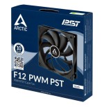Ventilador arctic f12 pwm pst 120x120x25mm, negro