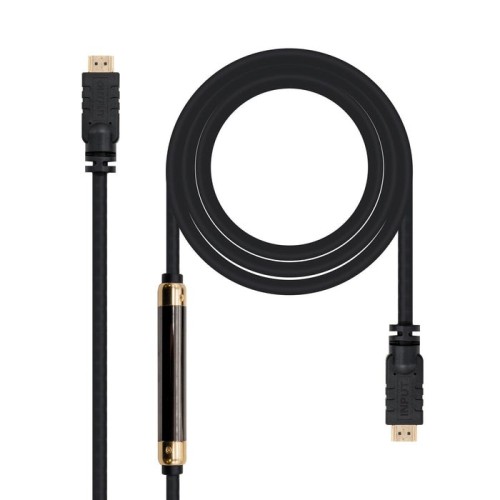Nanocable cable hdmi v1.4 con repetidor macho a hdmi v1.4 macho 25m - alta velocidad - negro