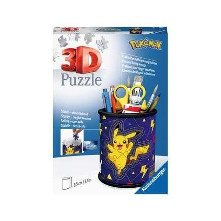 Portalápices 3d puzzle 54 piezas - pokémon