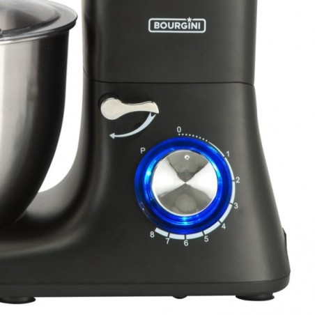 Amasadora bourgini kitchen chef plus 5.52l negra