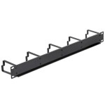 Delock 42496 panel de administración de cables de 19" negro