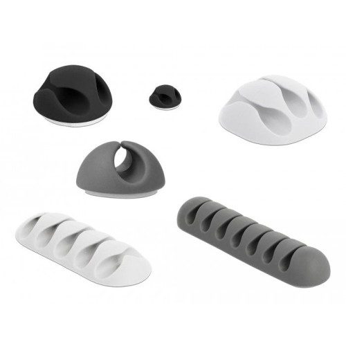 Delock 18300 juego combinado de soporte para cables, 6 piezas