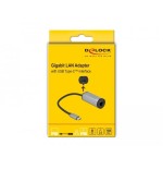 Delock adaptador usb-c  gigabit lan rj45 15cm