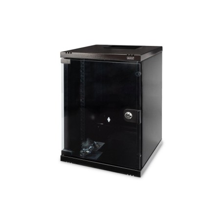 Armario de pared digitus rm 464x312x300mm 254mm 10 '', negro, con puerta de cristal, 9u