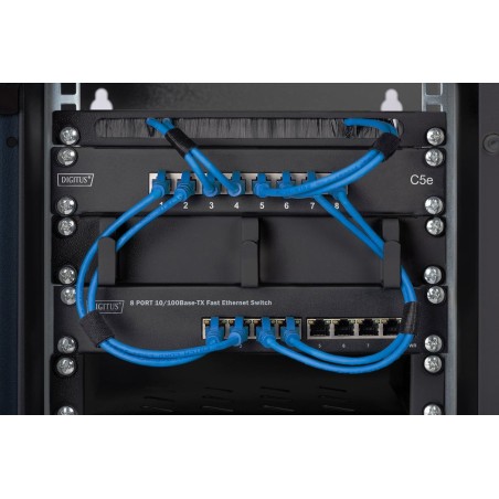 Armario de pared digitus rm 464x312x300mm 254mm 10 '', negro, con puerta de cristal, 9u