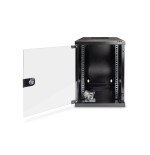 Armario de pared digitus rm 464x312x300mm 254mm 10 '', negro, con puerta de cristal, 9u