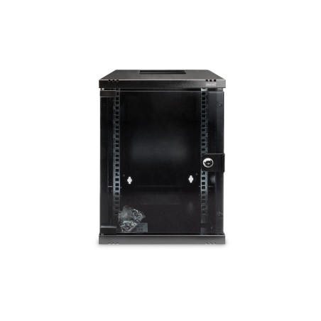 Armario de pared digitus rm 464x312x300mm 254mm 10 '', negro, con puerta de cristal, 9u