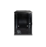 Armario de pared digitus rm 464x312x300mm 254mm 10 '', negro, con puerta de cristal, 9u