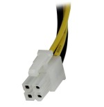 Startech cable alargador atx12v 4pin m/h 20cm