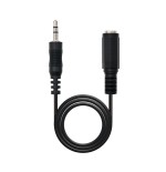 Nanocable cable audio estereo jack 3.5mm macho a jack 3.5mm hembra 1.50m - negro