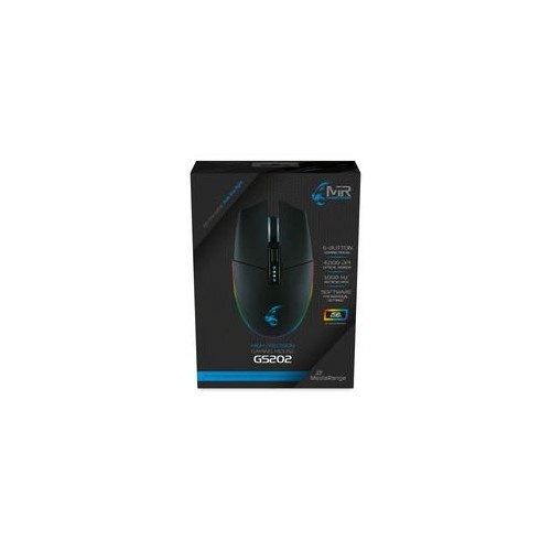 Mediarange ratón gaming con efecto rgb   cable usb