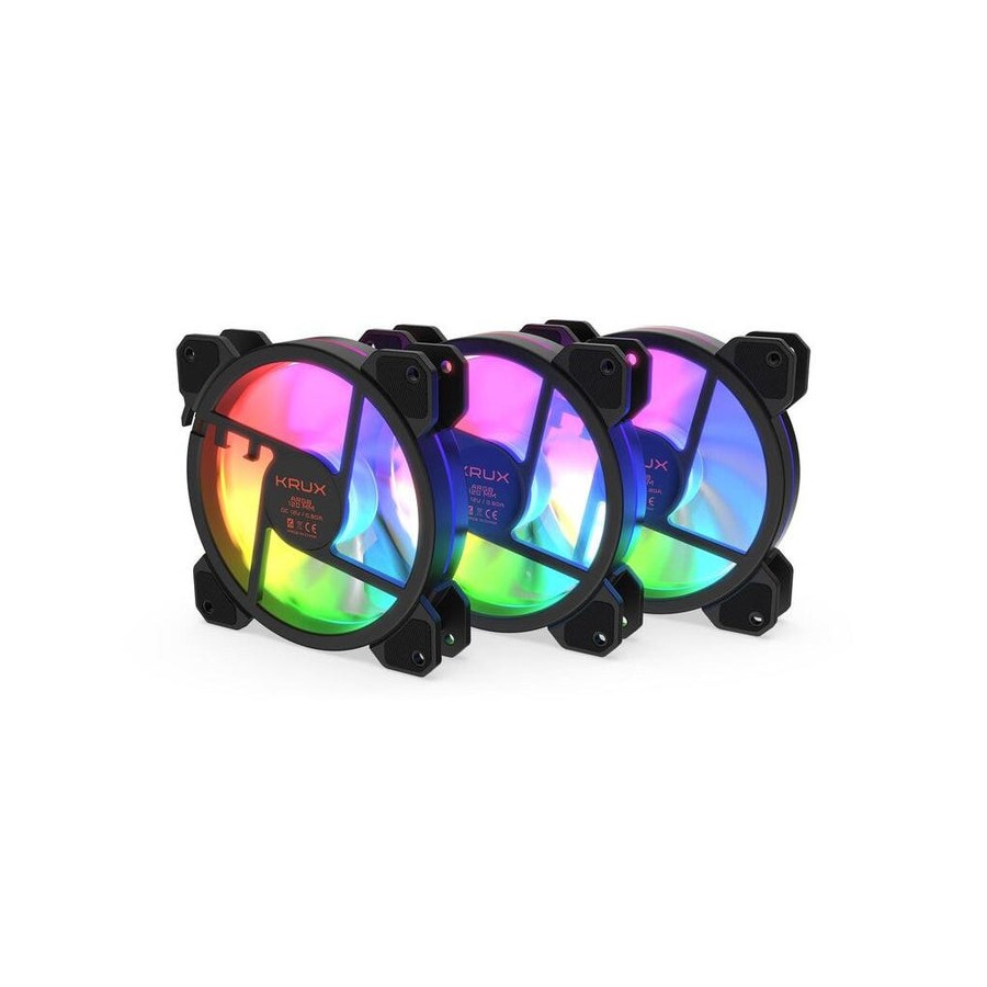 Kit ventilador krux lunar argb kit 3x120 mm