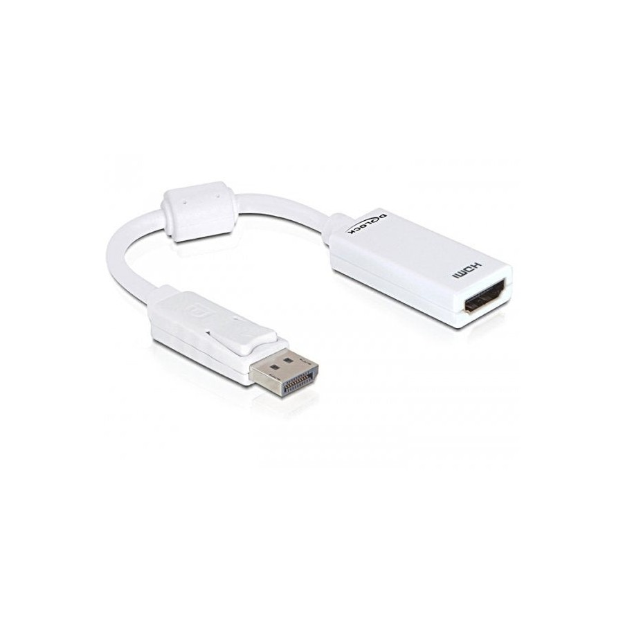 Delock adaptador displayport -  hdmi m/h blanco