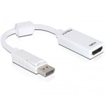 Delock adaptador displayport -  hdmi m/h blanco
