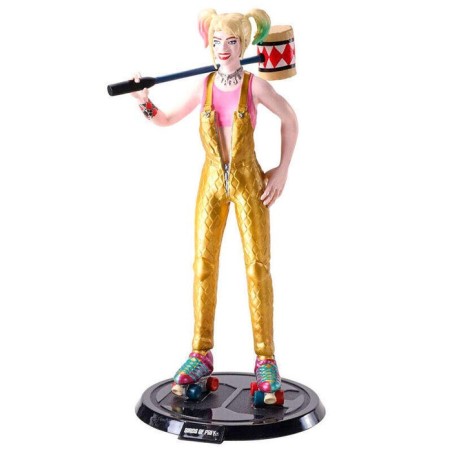Figura maleable bendyfigs harley quinn dc comics 19cm