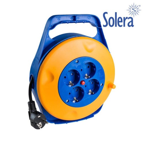 Enrollacable 10m 3x1mm con 4 tomas bipolares con t/tl solera 7412/1