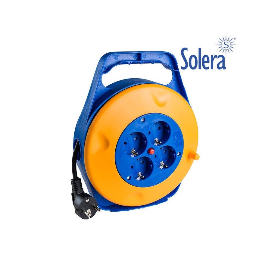 Enrollacable 10m 3x1mm con 4 tomas bipolares con t/tl solera 7412/1