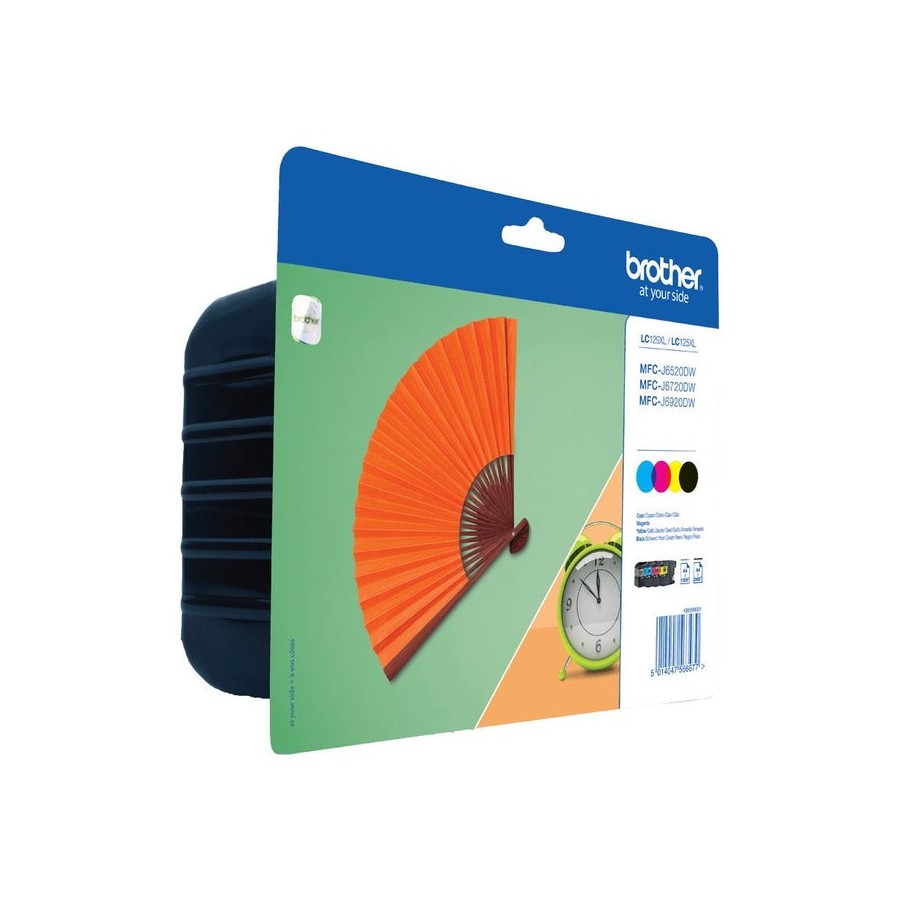 Brother tinta original lc-129xlvalbpdr pack  color y  black para mfc-j6920dw