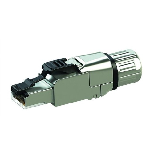 Conector telegärtner mfp8 cat 6a t568b, con tapa protectora premontada