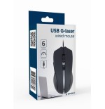Gembird raton mus-gu-02 usb g-laser 2400dpi 6 botones negro