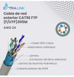 Extralink ex.18259 cable de red gris 305 m cat5e f/utp (ftp)