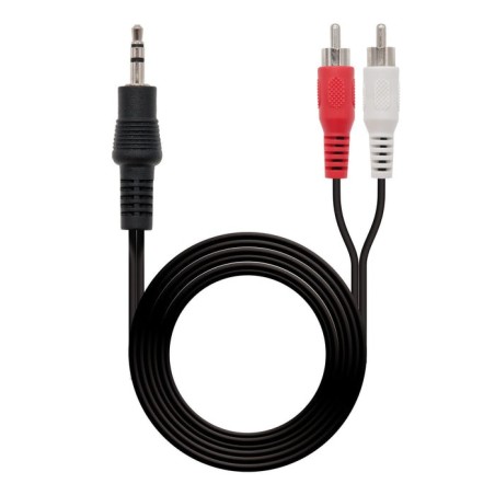 Nanocable cable audio estereo jack 3.5mm macho a 2x rca macho 1.50m - negro