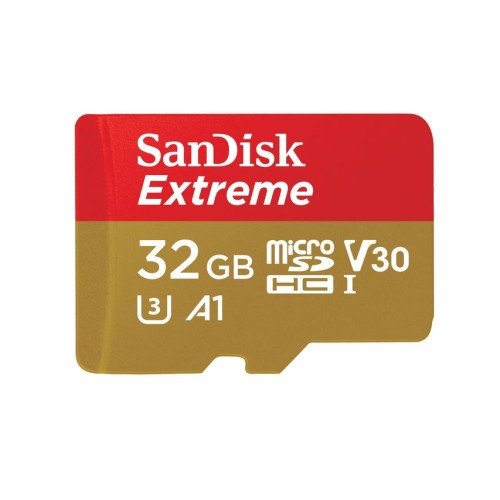 Tarjeta de memoria sandisk extreme 32gb microsd hc uhs-i con adaptador clase 10 100mbs