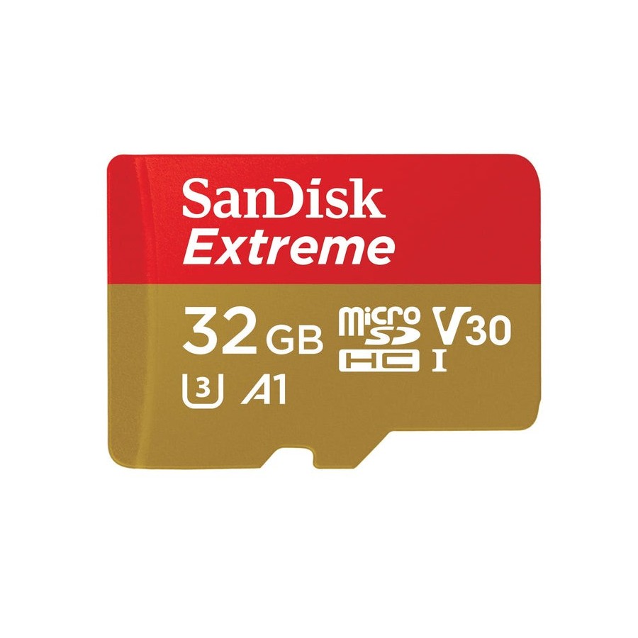 Tarjeta de memoria sandisk extreme 32gb microsd hc uhs-i con adaptador clase 10 100mbs