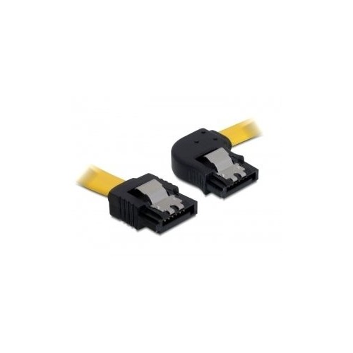 Delock cable sata 30cm derecho / recto metal amarillo