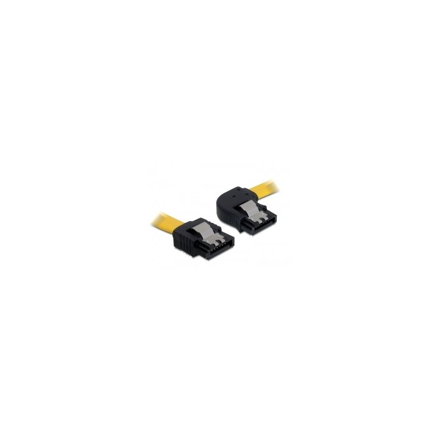 Delock cable sata 30cm derecho / recto metal amarillo