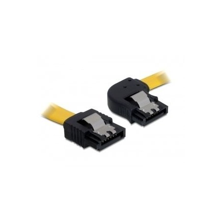 Delock cable sata 30cm derecho / recto metal amarillo