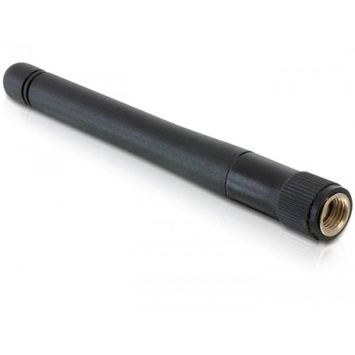 Delock antena wlan 802.11 ac / a / b / g / n rp-sma 2 dbi omnidireccional rígida