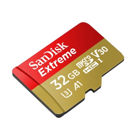 Tarjeta de memoria sandisk extreme 32gb microsd hc uhs-i con adaptador clase 10 100mbs