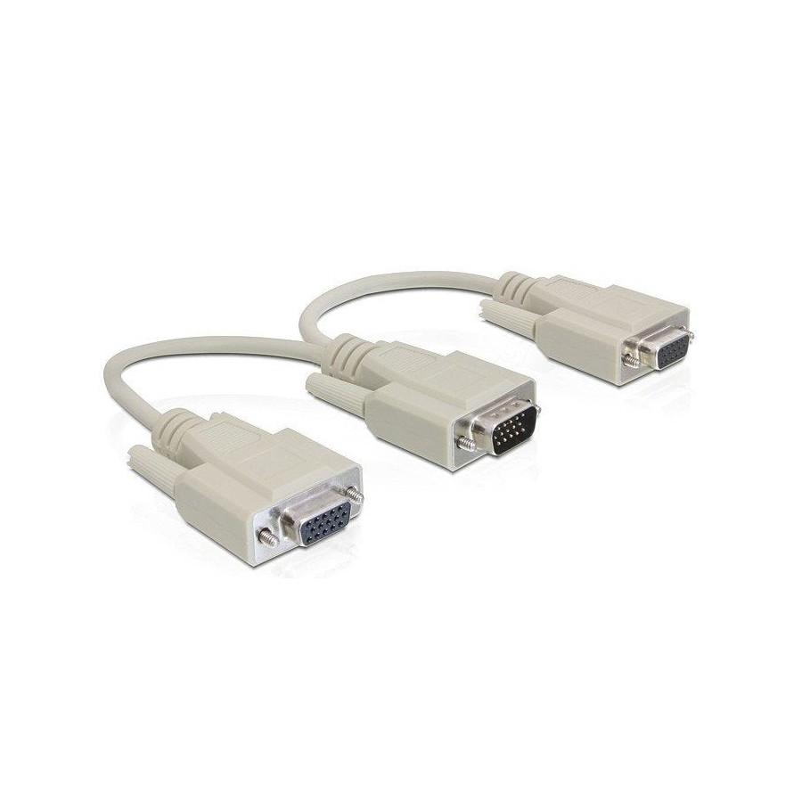 Delock adaptador vga macho  2 x vga hembra