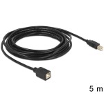 Delock cable de extensión usb 2.0 b macho b hembra 5 m